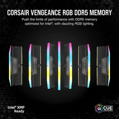 CORSAIR Vengeance RGB DDR5 RAM 32GB (2x16GB) Up to 6000MHz CL36-44-44-96 1.35V Intel XMP 3.0 Computer Memory – Black (CMH32GX5M2E6000C36) 🍁 All In One Marketplace Canada
