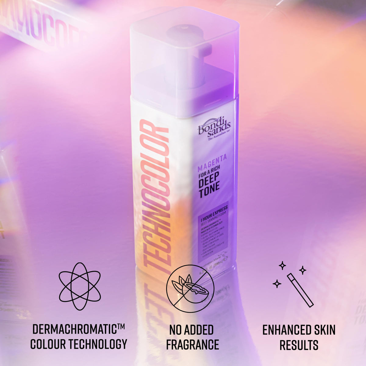 BONDI SANDS TECHNOCOLOR 1 HOUR EXPRESS SELF TANNING FOAM MAGENTA 200mL (CANADA) 🍁 All In One Marketplace Canada