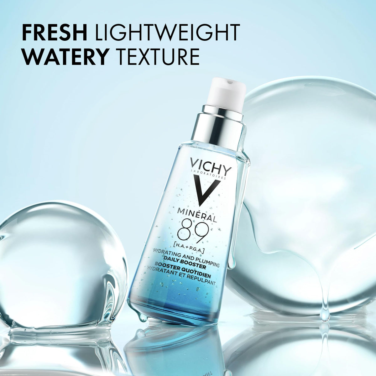Vichy Hydrating Hyaluronic Acid Serum, Mineral 89 Serum and Daily Skin Booster with Natural Origin Hyaluronic Acid, Hydrates and Strengthens Sensitive Skin, 50mL 🍁 All In One Marketplace Canada