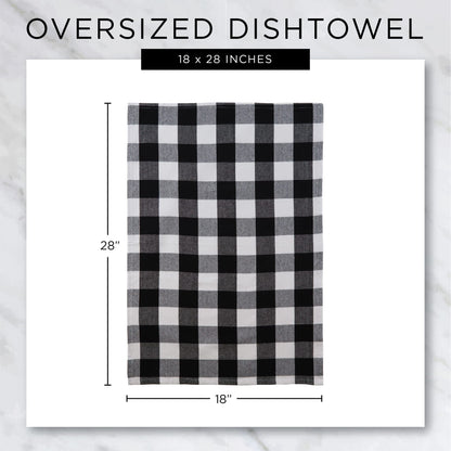 DII Happy Halloween Dishtowel Collection Embellished Cotton Kitchen Hand Towel Set, 18x28, Skull Damask/Haunted House, 3 Count