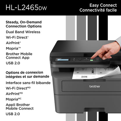 Brother HL-L2465DW Monochrome Laser Printer with Wireless Connectivity All-in-One Print, Copy and Scan Functions for Home and Office Use - Compact Design 🍁 All In One Marketplace Canada