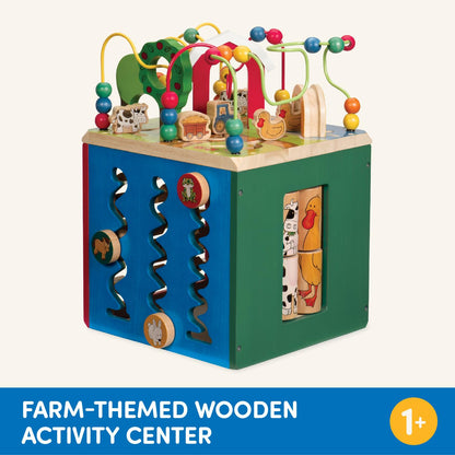 Battat Wooden Activity Cube - 5-Sided Play Center with Bead Maze, Doors 🍁 All In One Marketplace Canada