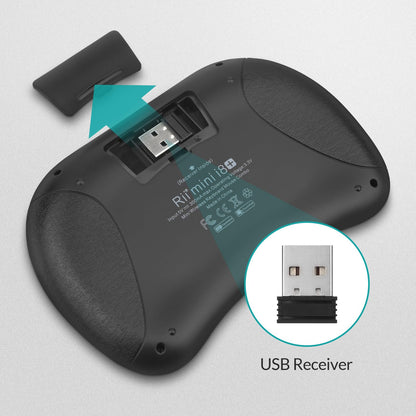 Rii i8+ Mini Wireless Keyboard,Bluetooth Keyboard with Touchpad,Handheld Remote,LED Backlit Compatible with Android TV Box, Android Smart TV,HTPC,Raspberry Pi, Win 7 8 10,Mac OS 🍁 All In One Marketplace Canada