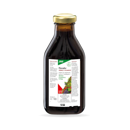 Salus Floradix Liquid Iron and Vitamins | Herbal Iron Supplement for Women, Men, and Children | Vegetarian, Dairy-Free & Non-GMO (250ml) 🍁 All In One Marketplace Canada