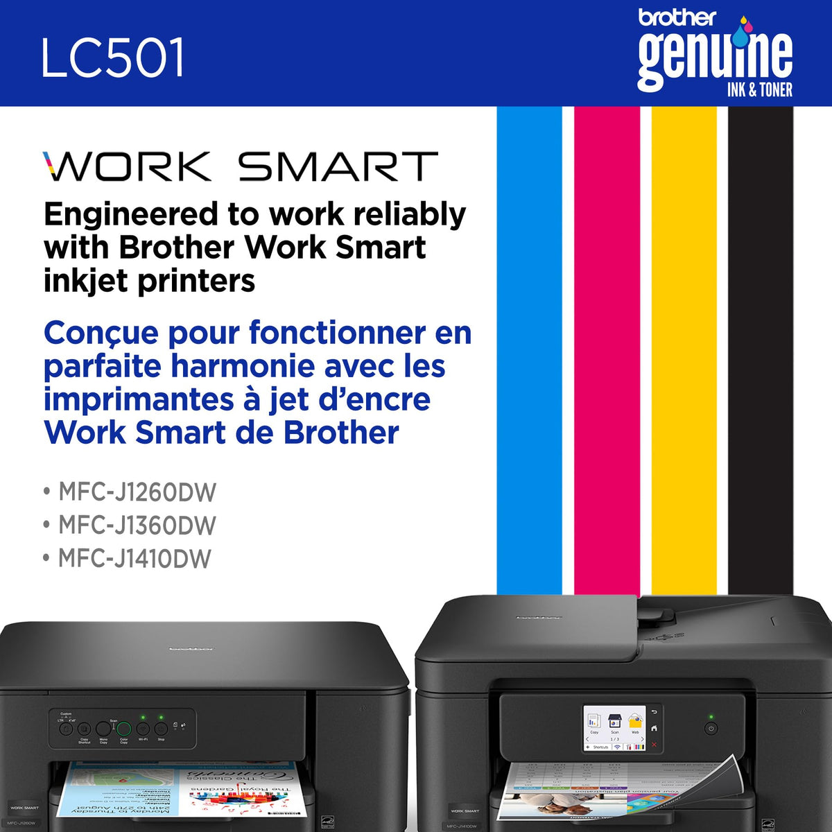 Brother Genuine LC501BKS Standard Yield Black Ink Cartridge for Brother Printer MFC-J1260DW, MFC-J1360DW, MFC-J1410DW 🍁 All In One Marketplace Canada