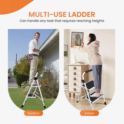 Sweetcrispy 2 Step Ladder, Anti-Slip Pedal 🍁 All In One Marketplace Canada
