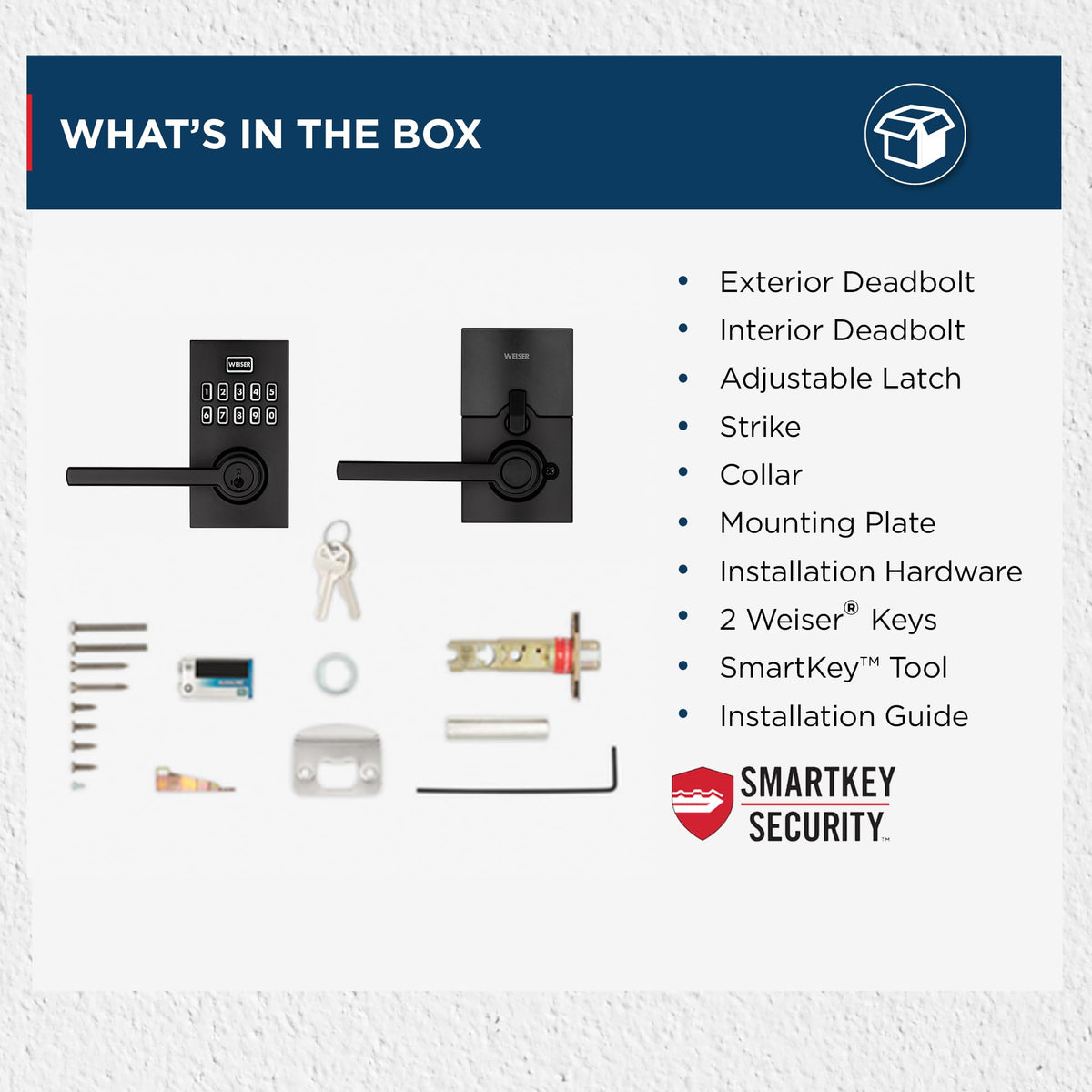 Weiser Smartcode 10 Matte Black Keyless Entry Door Lock with Handle/Deadbolt Lock, Keypad Door Lock with Auto Lock, Up to 30 User Codes, Electronic Door Handles/Door Locks for Entry Door & Garage 🍁 All In One Marketplace Canada