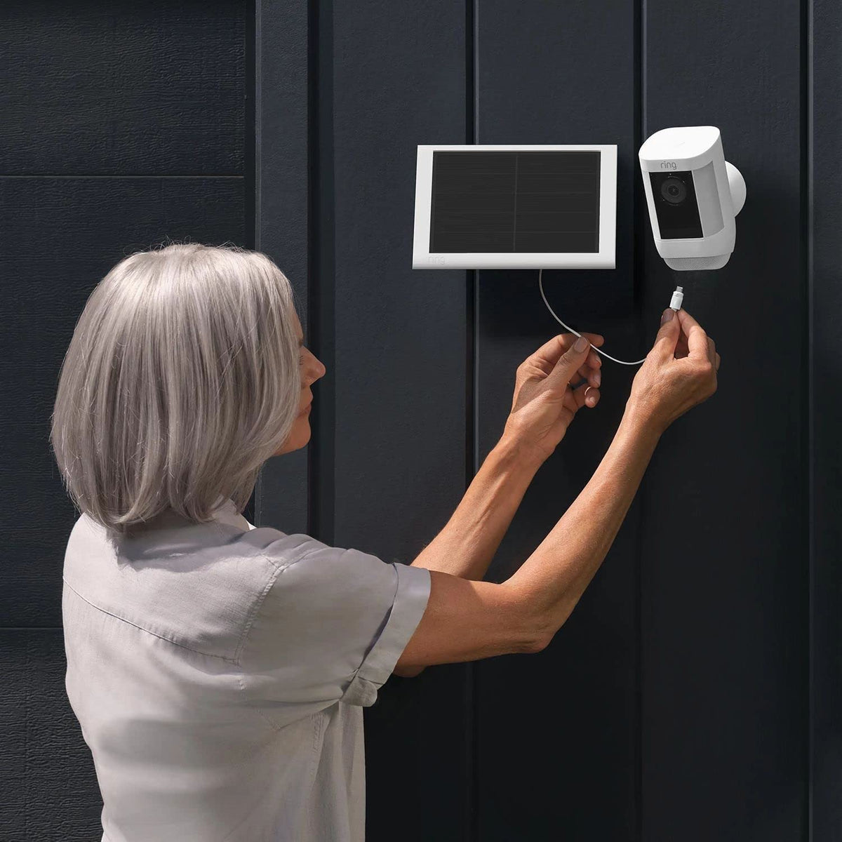 Ring Solar Panel (2nd Generation), 4W for Outdoor Cam Plus, Outdoor Cam (Stick Up Cam), Stick Up Cam Pro, Spotlight Cam Plus, Spotlight Cam Pro - White 🍁 All In One Marketplace Canada