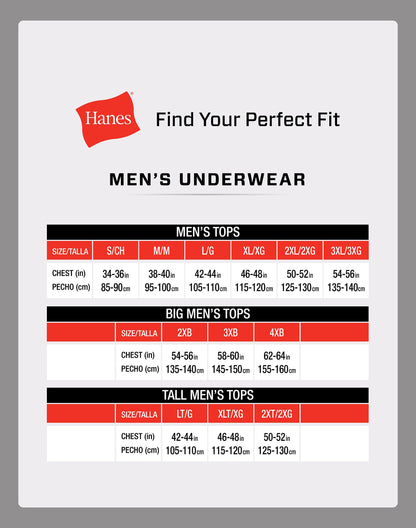 Hanes Men's Pocket Undershirt Pack, Cotton Crew Neck T-Shirt, Moisture Wicking Tee, Assorted 6-Pack, Grey Heather, Black, White, Navy, Blue Heather, Medium 🍁 All In One Marketplace Canada