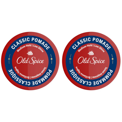 Old Spice Hair Styling Pomade for Men, Medium Hold No Shine, 126 g Total (2 Count of 63 g Each) 🍁 All In One Marketplace Canada