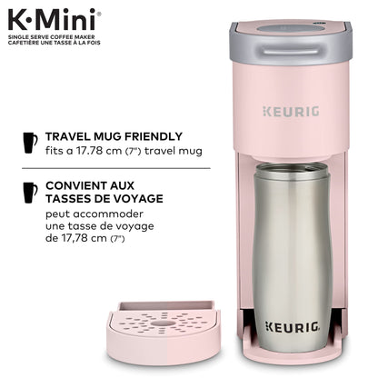 Keurig K-Mini Single Serve K-Cup Pod Coffee Maker, Featuring An Ultra-sleek Design, Dusty Rose 🍁 All In One Marketplace Canada