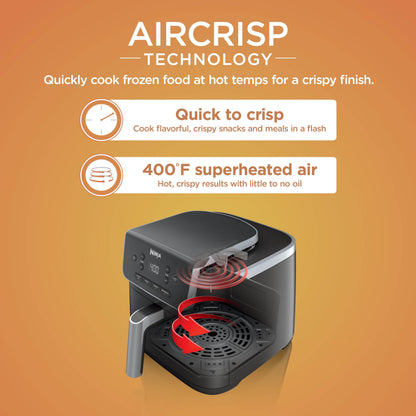 Ninja Air Fryer Pro 4in1, 5 QT (4.7 L) Capacity, Air Fry, Roast, Bake, Reheat, Dehydrate, Roast, Crisp Technology, Nonstick Basket & Crisper Plate, Grey, AF141C (Canadian Version) 🍁 All In One Marketplace Canada