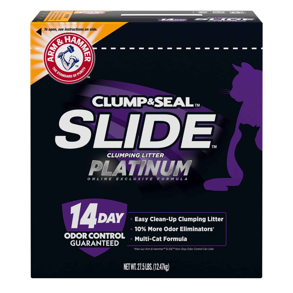 ARM & HAMMER Platinum Cat Litter, Clump & Seal, EXTRA STRENGTH Odour Control with 14 Days of Odour Control, Multi-Cat, Hard Clumping Clay, 99.99% Dust Free, 12.47kg (Pack of 1) 🍁 All In One Marketplace Canada