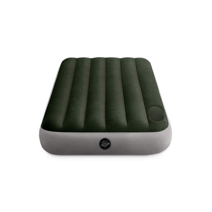 INTEX 64761E Dura-Beam Standard Downy Air Mattress: Fiber-Tech – Twin Size – Built-in Foot Pump – 10in Bed Height – 300lb Weight Capacity 🍁 All In One Marketplace Canada