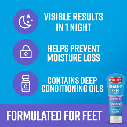 O'Keeffe's Healthy Feet Night Treatment Foot Cream for Dry Feet, 198 g 🍁 All In One Marketplace Canada