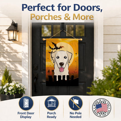 Caroline's Treasures BB1810CHF Halloween Golden Retriever Canvas House Size Flag, Multicolor, Large