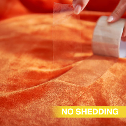 NICETOWN Sherpa Blanket for Kids Back to School, Thick Super Soft Warm Cozy Dual Sided Halloween Lightweight Fleece Plush Ultra Comfy Fuzzy Blankets for Baby/Couch/Sofa/Bed, Twin 60" x 80", Orange