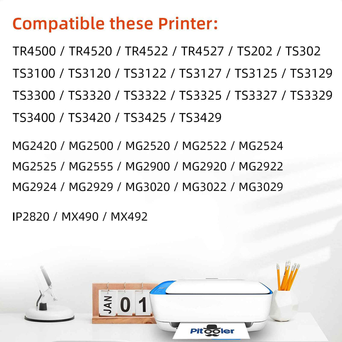 Pitooler for Canon 245XL Black Ink Cartridge Compatible for Canon Printer Ink PG-245 XL Compatible for Pixma TS3420 TR4520 MX492 MX490 TS3425 MG2525 TS3320 MG2524 TS3400 TS3300 TS3429 MG3022 Printer 🍁 All In One Marketplace Canada