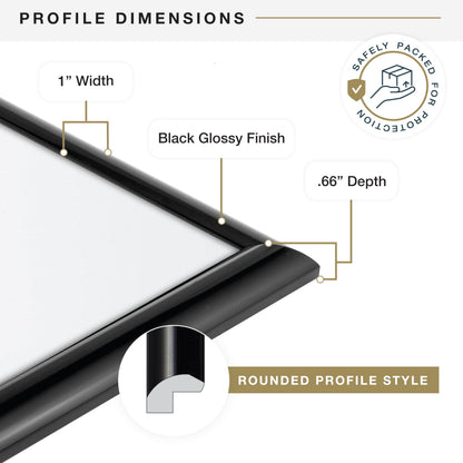 MCS 65549 Trendsetter Poster Frame, 24 by 36-Inch, Black 🍁 All In One Marketplace Canada
