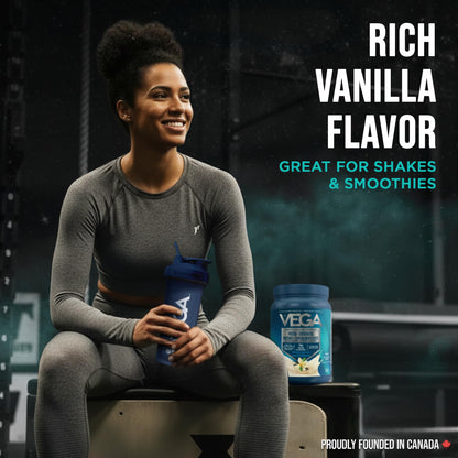 Vega Protein + Supergreens - 20g Plant-Based Pea Protein with Veggies, Vanilla, 18 Servings, Vegan Keto, Non-GMO, Gluten Free, Dairy Free, Low Carb, 526g (Packaging May Vary) 🍁 All In One Marketplace Canada