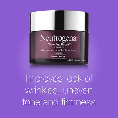 Neutrogena Night Cream, Triple Age Repair, Tone, and Firmness, 48 mL 🍁 All In One Marketplace Canada