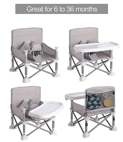 PandaEar Portable Baby Seat Travel Chair| Compact Fold with Straps for Indoor/Outdoor Use| Great for Camping, Beach, Lawn |Toddlers, Kids, Boys, Girls (Neural Seat) 🍁 All In One Marketplace Canada