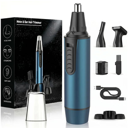 Nose Hair Trimmer for Men and Women Professional USB Rechargeable Ear and Nose Trimmer for Ear Eyebrow Facial Hair Trimmer Body Grooming Kit IPX7 Waterproof Dual Edge Blades for Easy Cleansing 🍁 All In One Marketplace Canada