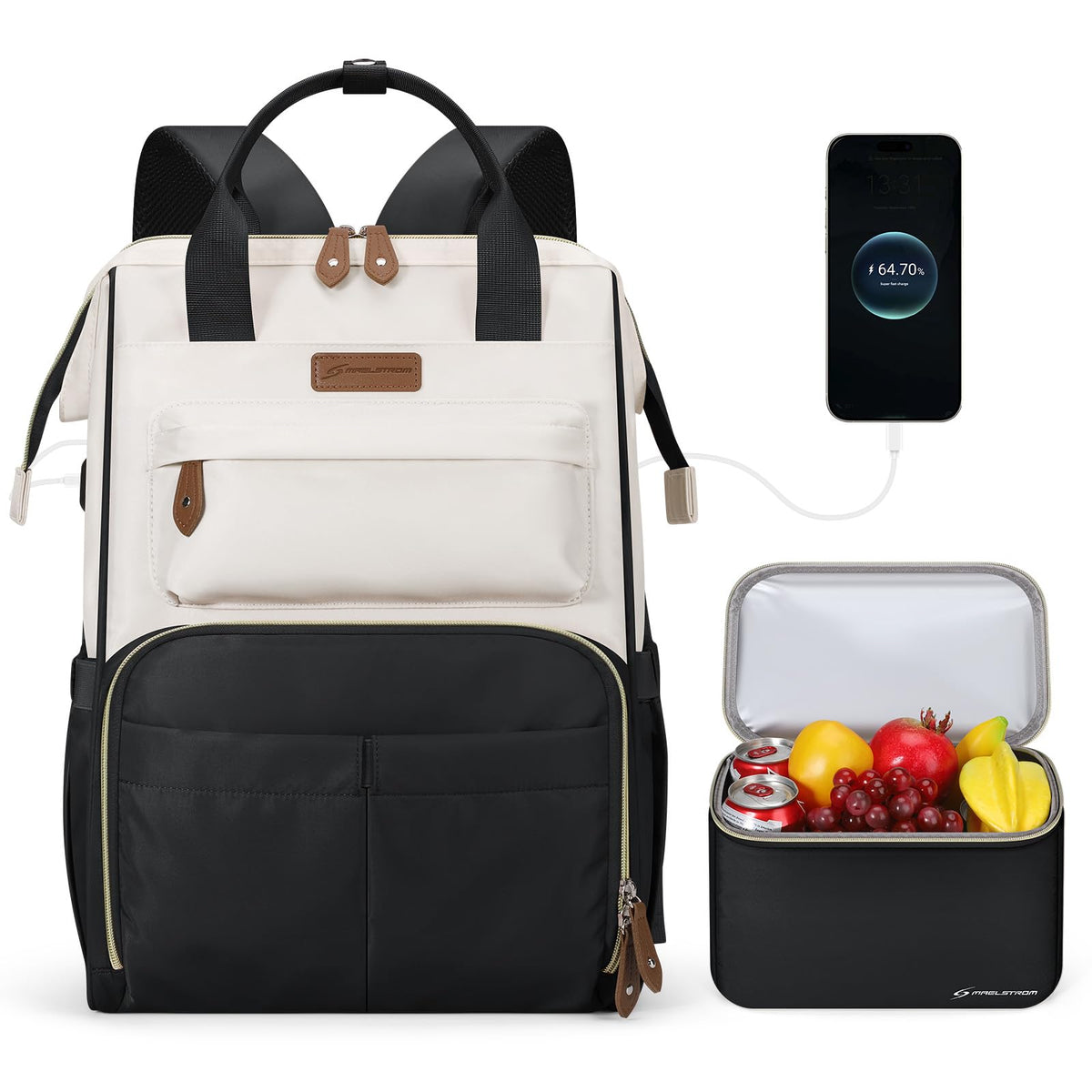 Maelstrom 15.6-17.3" Laptop Backpack with Lunch Box, Work Bag for Women Men 🍁 All In One Marketplace Canada
