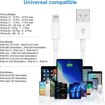 QZIIW 2 Pack [Apple MFI Certified],iPhone Fast Charger Cable 3 FT,USB to Lightning Cable 3 Foot Fast Charge Data Transfer 3 Feet Power Cord for iPhone 14 13 12 11 Pro Max Mini XR XS X 9 8 7Plus ipad 🍁 All In One Marketplace Canada