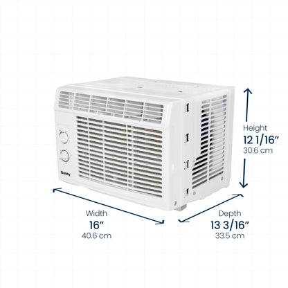 Danby DAC050MB1WDB 5,000 BTU Window Air Conditioner, 2 Cooling and Fan Settings, Easy to Use Mechanical Rotary Controls, Ideal for Rooms Up to 150 Square Feet 🍁 All In One Marketplace Canada