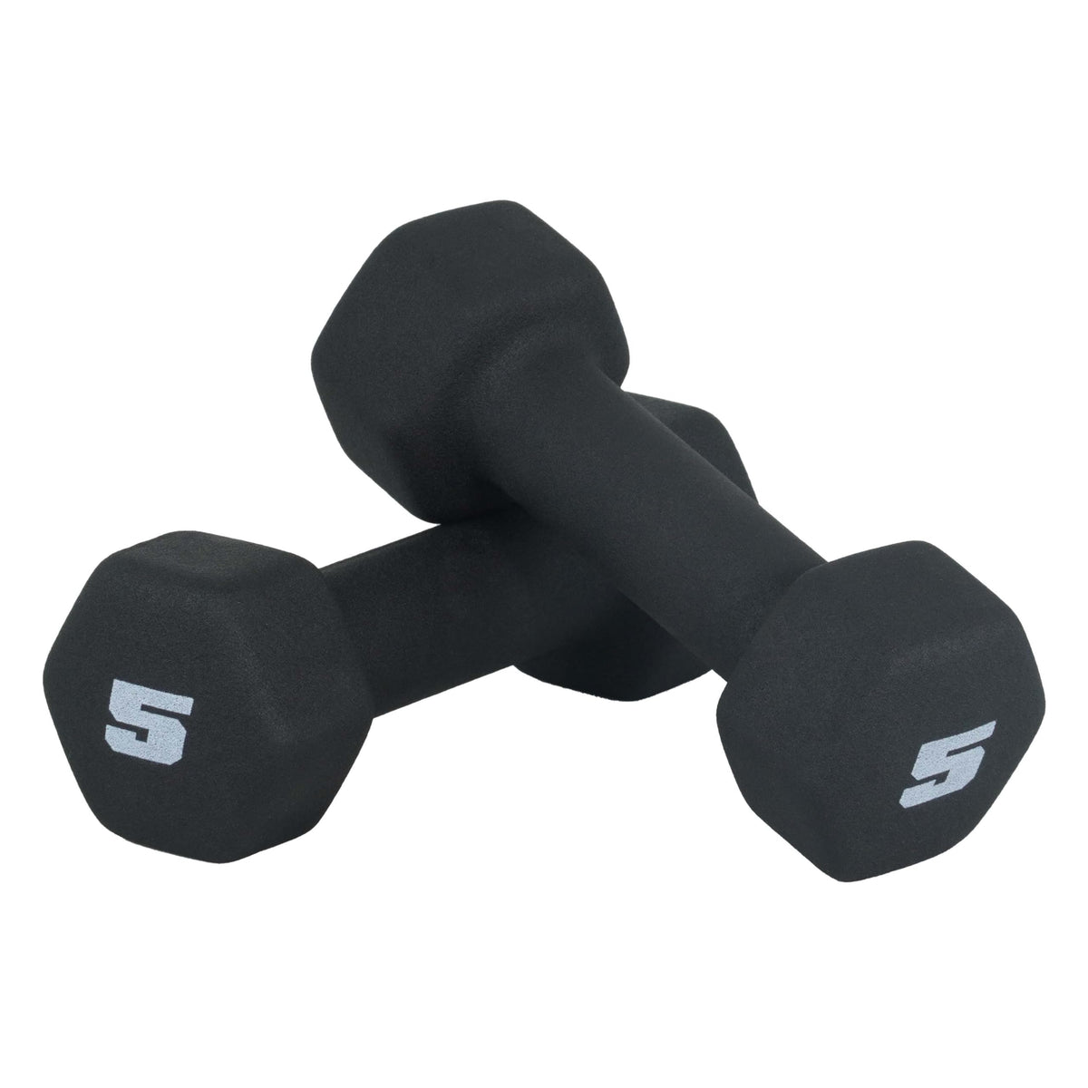 CAP Barbell Neoprene Dumbbell Weights, 5 lb Pair, Black 🍁 All In One Marketplace Canada