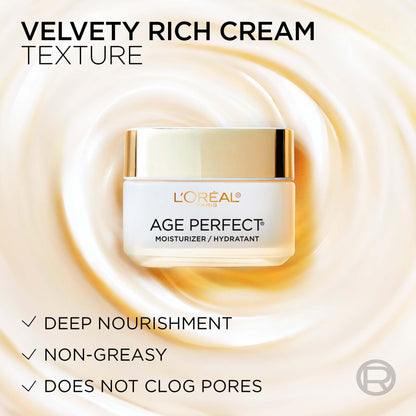 L'Oreal Paris Day Face Moisturizer Cream, Age Perfect Collagen Expert, with Collagen Peptides + Niacinamides, For Mature Skin, Suitable for Sensitive Skin Skincare, 70 ml 🍁 All In One Marketplace Canada