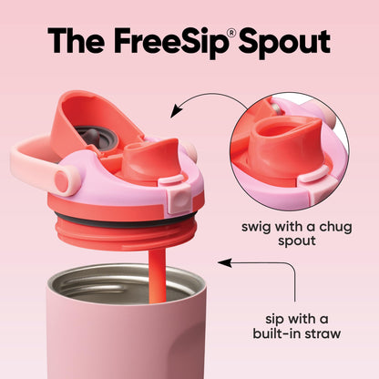Owala FreeSip Sway Insulated Stainless Steel Water Bottle with Two-Way Spout, Built-In Straw and Bucket Handle, Made for Travel, School, and Sports, 40oz, BPA Free, Leak Proof, Angel Food Cake 🍁 All In One Marketplace Canada