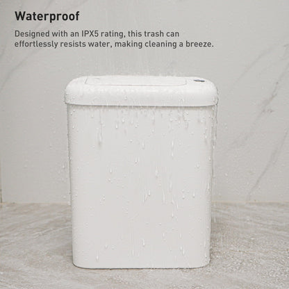 EKO Automatic Bathroom Trash Can with Lid, 2.6 Gallon Slim Touchless Garbage Can, Waterproof Motion Sensor Trash Bin for Bathroom, Office, Kitchen, White 🍁 All In One Marketplace Canada