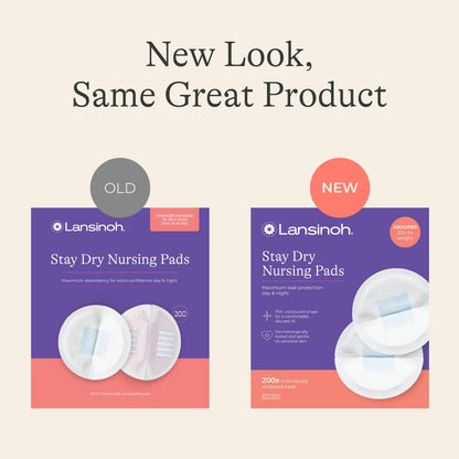 Lansinoh Nursing Pads, 2 Packs of 100 (200 Count) Stay Dry Disposable Breast Pads 🍁 All In One Marketplace Canada
