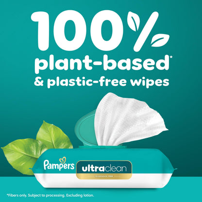 Pampers Free & Gentle 100% Plant-Based Fragrance Free Baby Wipes, 6 pack, 468 Count 🍁 All In One Marketplace Canada