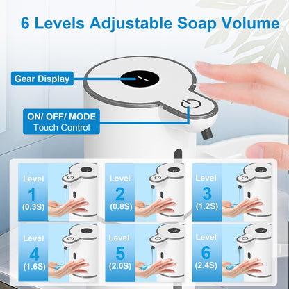 Automatic Liquid Soap Dispenser Touchless, USB Rechargeable Smart Hand Soap Dispenser, 6-Level Adjustable, 12.8oz/380mL Wall Mount for Bathroom Kitchen Dish Soap 🍁 All In One Marketplace Canada