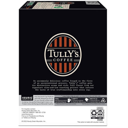 Tully's Certified Italian Roast Coffee K-Cup Pods for Keurig Coffee Makers, Box of 24 🍁 All In One Marketplace Canada