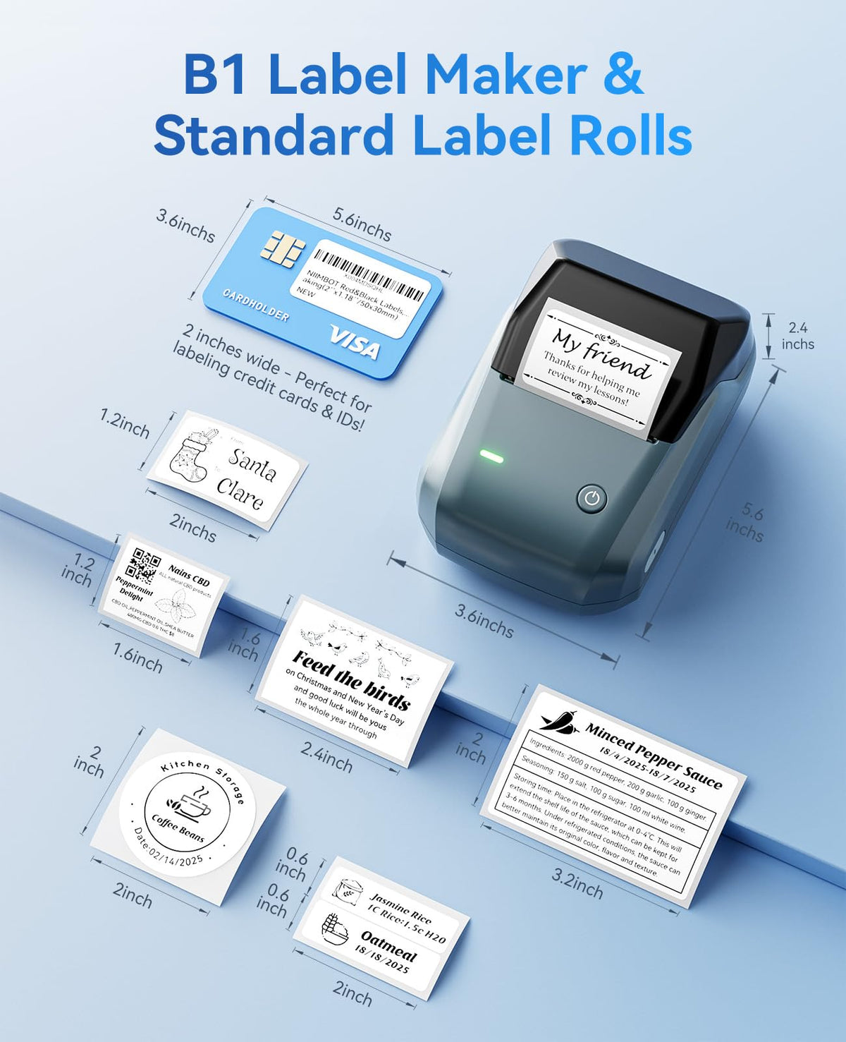 NIIMBOT B1 Label Maker Machine with Tape, Thermal Name Tag Sticker Printer 🍁 All In One Marketplace Canada