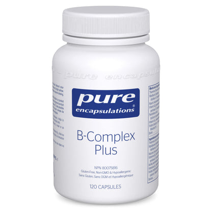 Pure Encapsulations B-Complex Plus - B Vitamins Supplement to Support Neurological Health, Cardiovascular Health & Energy Levels* - With Vitamin B12 & More - 120 Capsules 🍁 All In One Marketplace Canada