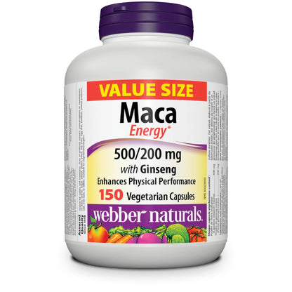 Webber Naturals Maca Energy with Ginseng, 150 Capsules 🍁 All In One Marketplace Canada