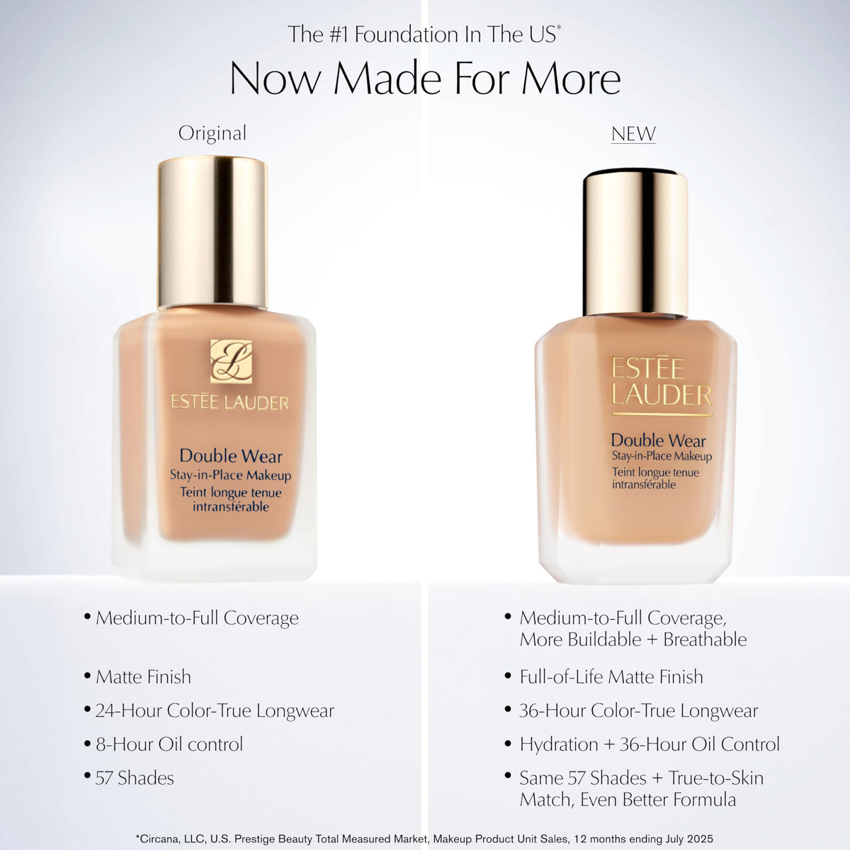 Estée Lauder Double Wear Stay-in-Place 24-Hour Long-Wear Matte Foundation, 30 ml, 1C1 Cool Bone 🍁 All In One Marketplace Canada