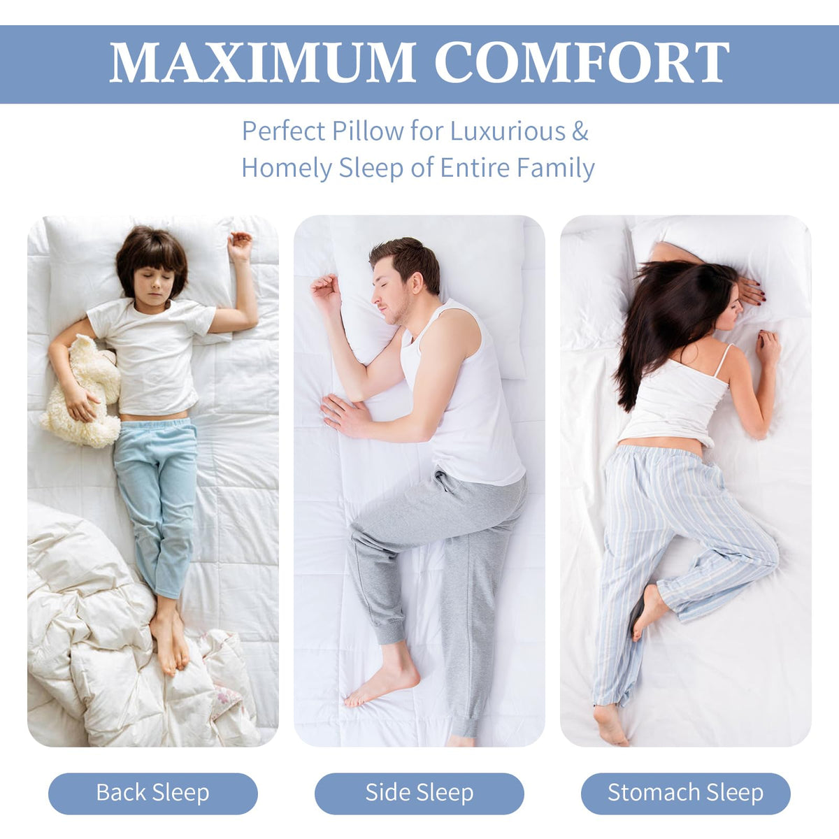 SHERWOOD Hotel Collection Soft Down Alternative Bed Pillows (Queen) 🍁 All In One Marketplace Canada