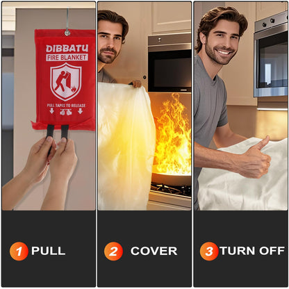 Fire Blanket for Home and Kitchen,Emergency for Small Fire,Reused,Easy Use 🍁 All In One Marketplace Canada