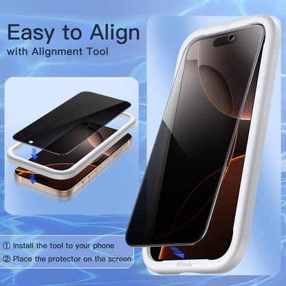 JETech Privacy Screen Protector for iPhone 16 Pro Max 6.9-Inch, Anti-Spy Tempered Glass Film with Easy Installation Tool, 2-Pack 🍁 All In One Marketplace Canada