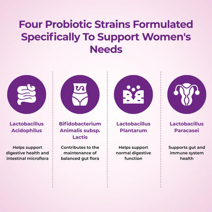 Nutratology® Probiotics for Women | Canadian-Made | 40 Billion CFUs per Capsule | Bloating Relief & Digestion | 4 Strains of Women's Probiotic for Gut Health | 60 Capsules 🍁 All In One Marketplace Canada