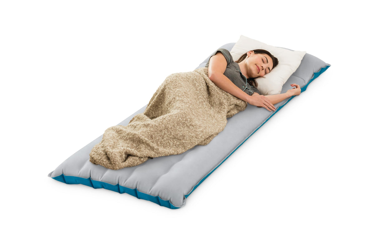 INTEX 67997E Camping Air Mattress Mat 26.5" x 72.5": Durable Outdoor Use – 2-PLY Laminate – Velvety Surface – Unique Construction – 300lb Weight Capacity 🍁 All In One Marketplace Canada