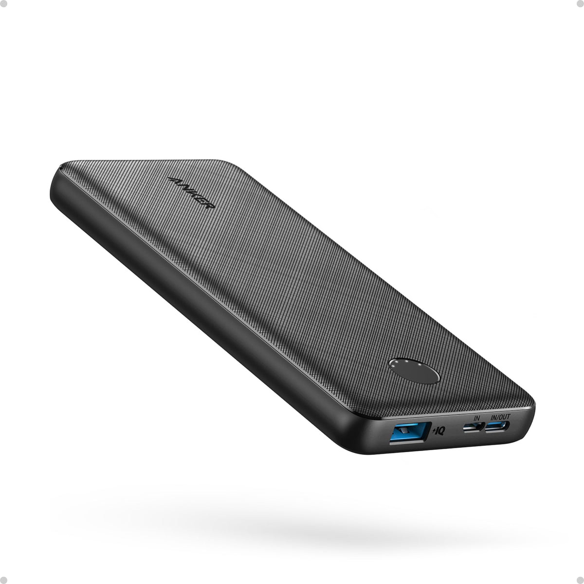Anker Power Bank(PowerCore 10K),Compact Travel-Ready 10,000mAh Battery Pack with PowerIQ Charging Technology,5V/3A High-Speed Charging for iPhone,iPad,and More (USB-C Input and Output（Black），1pack) 🍁 All In One Marketplace Canada