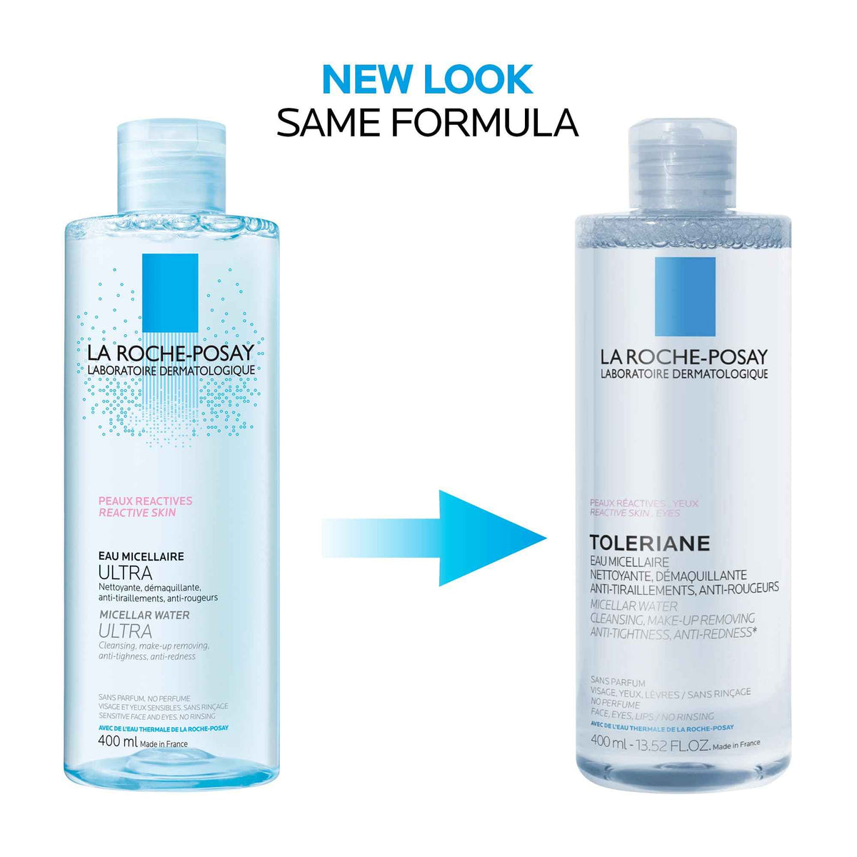 La Roche Posay Toleriane Micellar Water for Reactive Skin, Gently Cleanses & Removes Makeup, Formulated with Glycerin for Hydration, Fragrance-Free & Alcohol-Free, Recommended by Dermatologists, 400ml 🍁 All In One Marketplace Canada