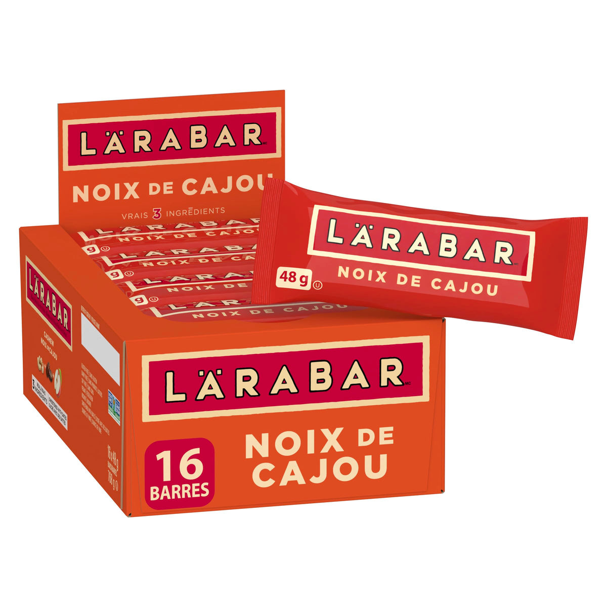 LÄRABAR Cashew, Fruit and Nut Energy Bar, Pack of 16 Bars, Gluten Free, Vegan, Family Pack, Snack Bars, 768 Grams Package 🍁 All In One Marketplace Canada